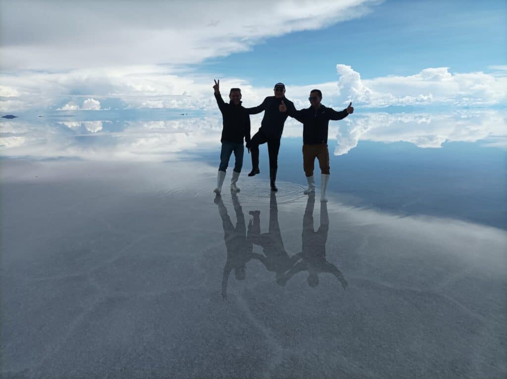 reflejos en el salar de uyuni